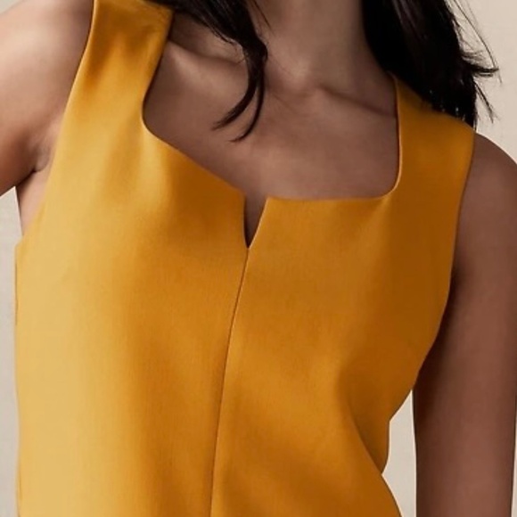 Banana Republic BLACK Split Neck Sheath Midi Dress NWT - Picture 8 of 9